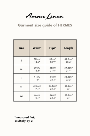Classic linen shorts HERMES XL Terracotta from AmourLinen