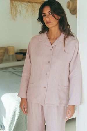 Pajama set SNOOZE in Dusty Rose from AmourLinen