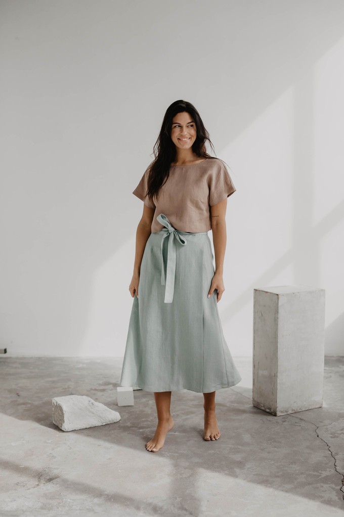 IRIS skirt in Sage Green from AmourLinen