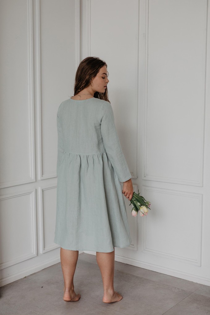 LAPLAND dress in Sage Green from AmourLinen