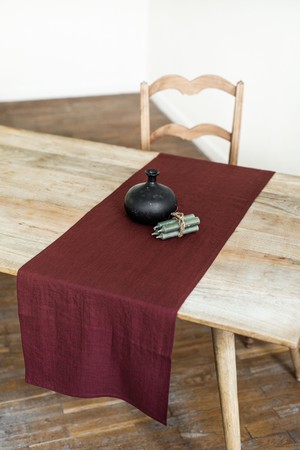 Linen table runner in Terracotta from AmourLinen