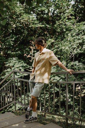 MAGNUS shirt in Mustard from AmourLinen