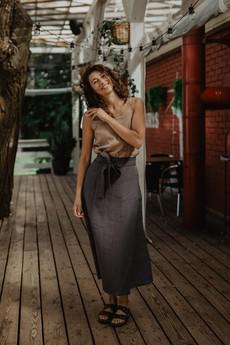 IRIS skirt in Charcoal via AmourLinen