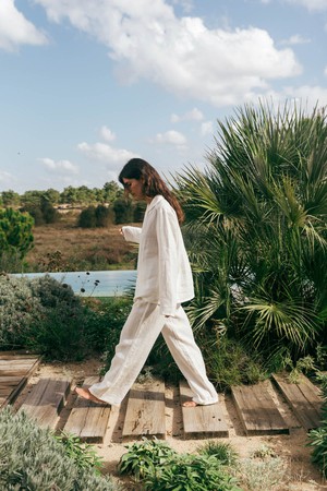 Pajama set NIGHTLY in White from AmourLinen