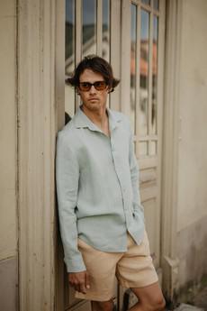 HECTOR shirt in Sage Green via AmourLinen