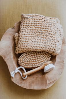 Linen face towel via AmourLinen