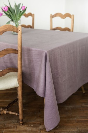 Linen tablecloth in Dusty Lavender from AmourLinen