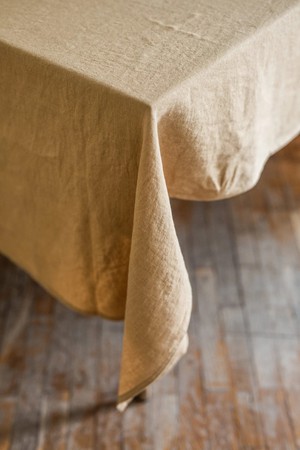 Linen tablecloth in Mustard from AmourLinen