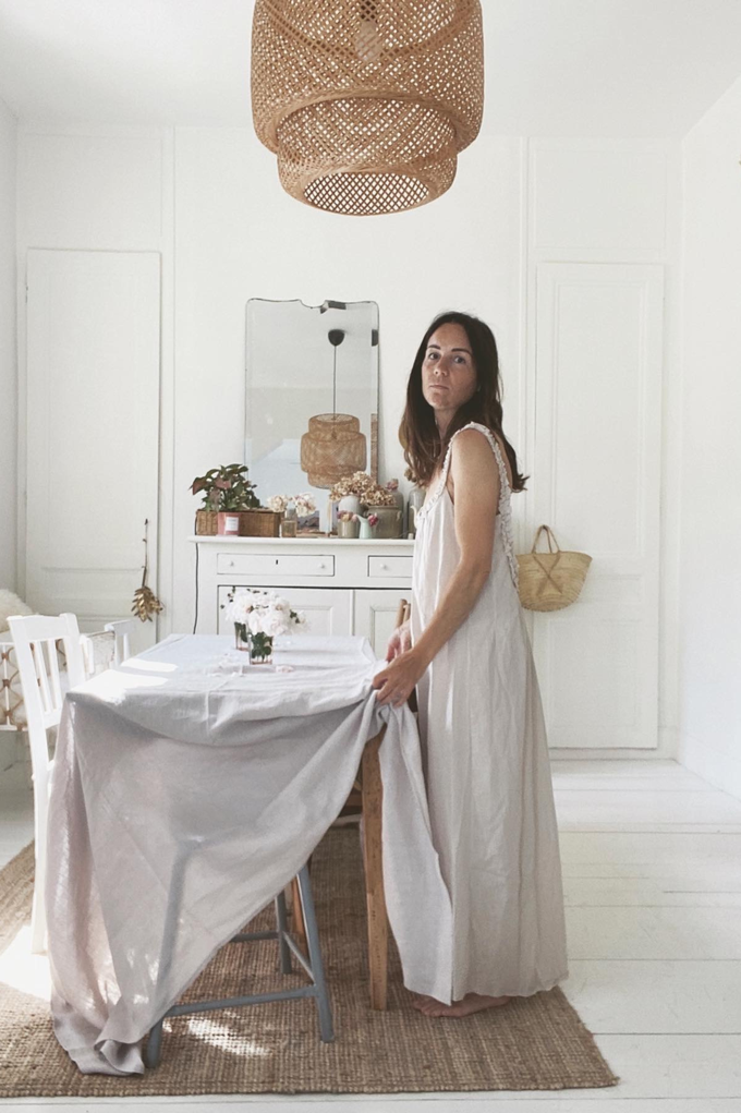 Linen tablecloth in Cream from AmourLinen