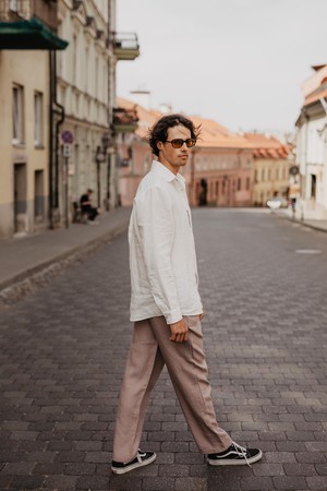 ADONIS pants in Rosy Brown from AmourLinen