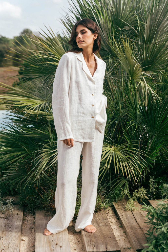 Pajama set NIGHTLY in White from AmourLinen