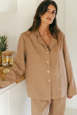 Pajama set NIGHTLY in Rosy Brown from AmourLinen