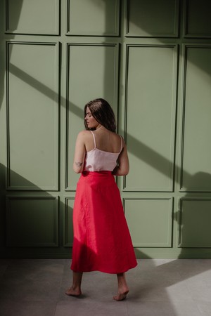 IRIS skirt in Viva Magenta from AmourLinen