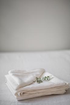 Linen flat sheet in White via AmourLinen