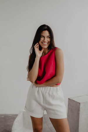 Linen shorts MIA M Striped | sale from AmourLinen