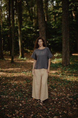 PORTO top in Charcoal from AmourLinen