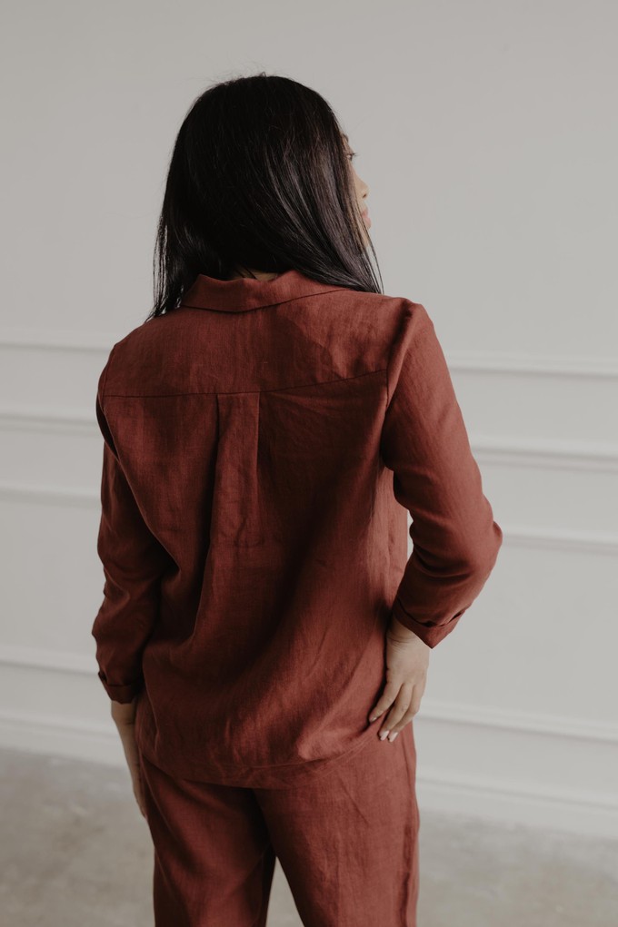 Pajama set NIGHTLY in Terracotta from AmourLinen