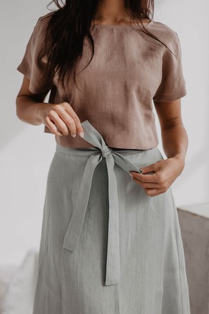 LISA crop top in Rosy Brown from AmourLinen