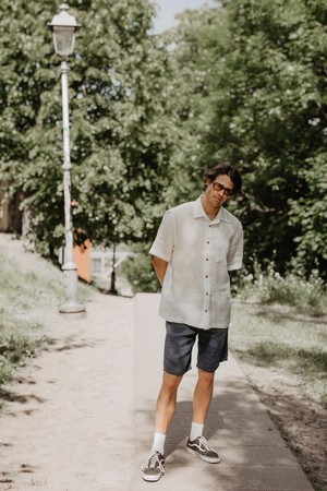 HERMES shorts in Charcoal from AmourLinen