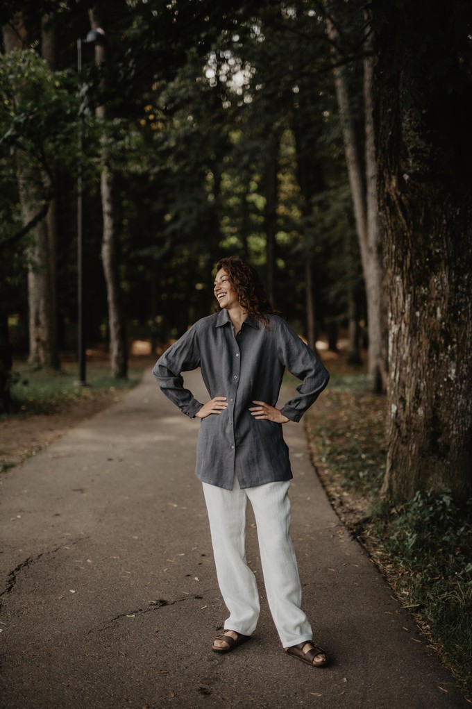 MARRAKESH shirt in Charcoal from AmourLinen