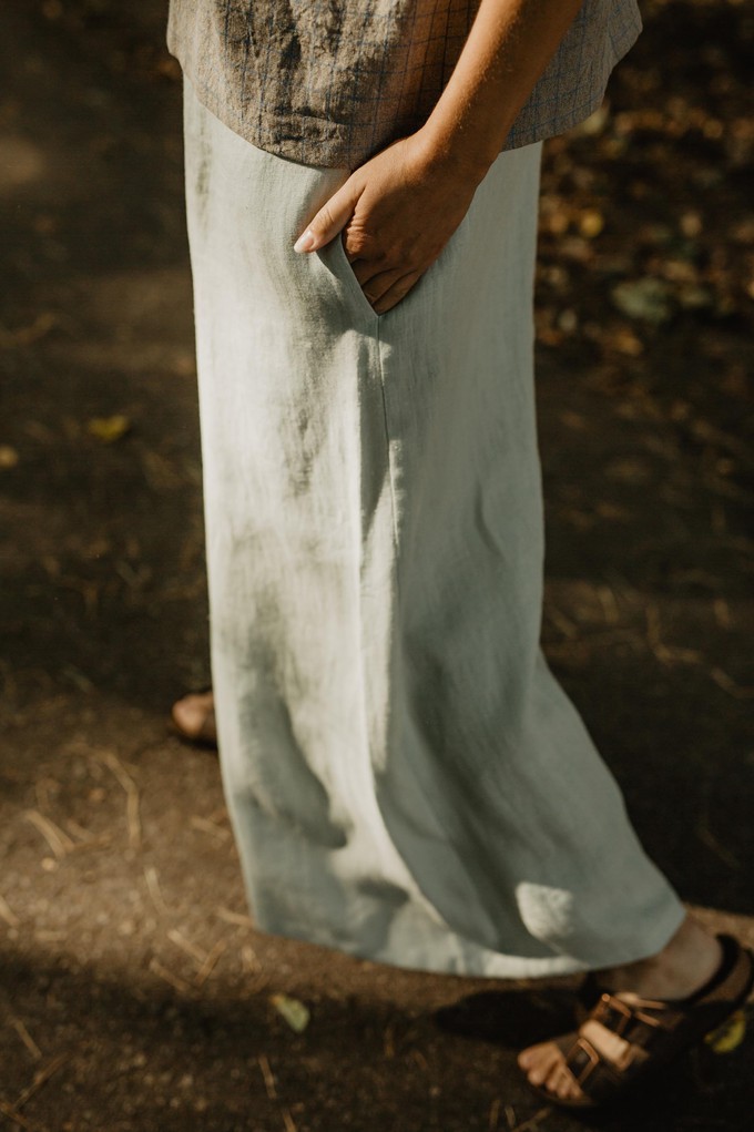 ISABELLA pants in Sage Green from AmourLinen