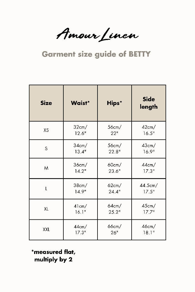 BETTY shorts in Charcoal from AmourLinen