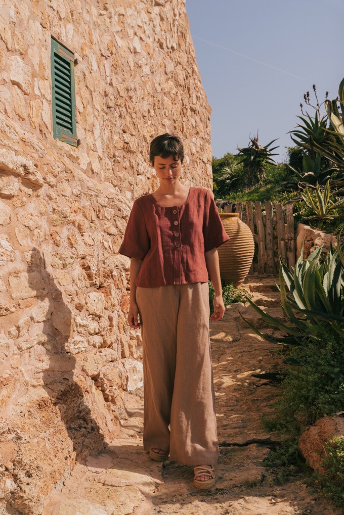 Lydia classic linen pants from AmourLinen