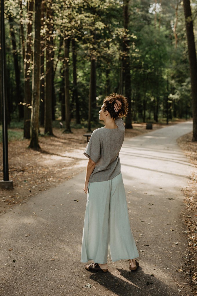 ISABELLA pants in Sage Green from AmourLinen