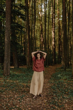 PORTO top in Terracotta from AmourLinen