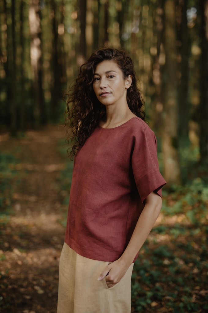 PORTO top in Terracotta from AmourLinen
