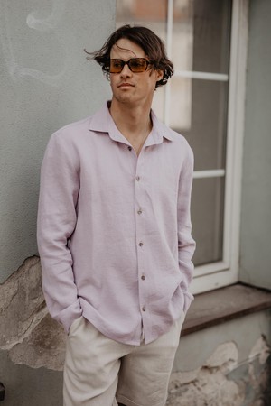 HECTOR shirt in Dusty Rose from AmourLinen