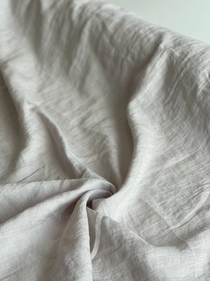 White 95" / 240 cm linen fabric from AmourLinen