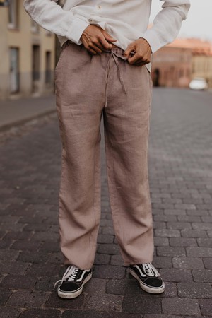 ADONIS pants in Rosy Brown from AmourLinen