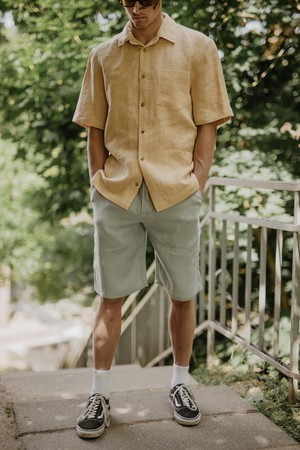 MAGNUS shirt in Mustard from AmourLinen