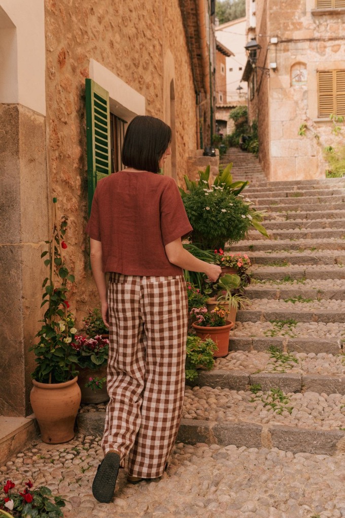 MAEVE top in Terracotta from AmourLinen