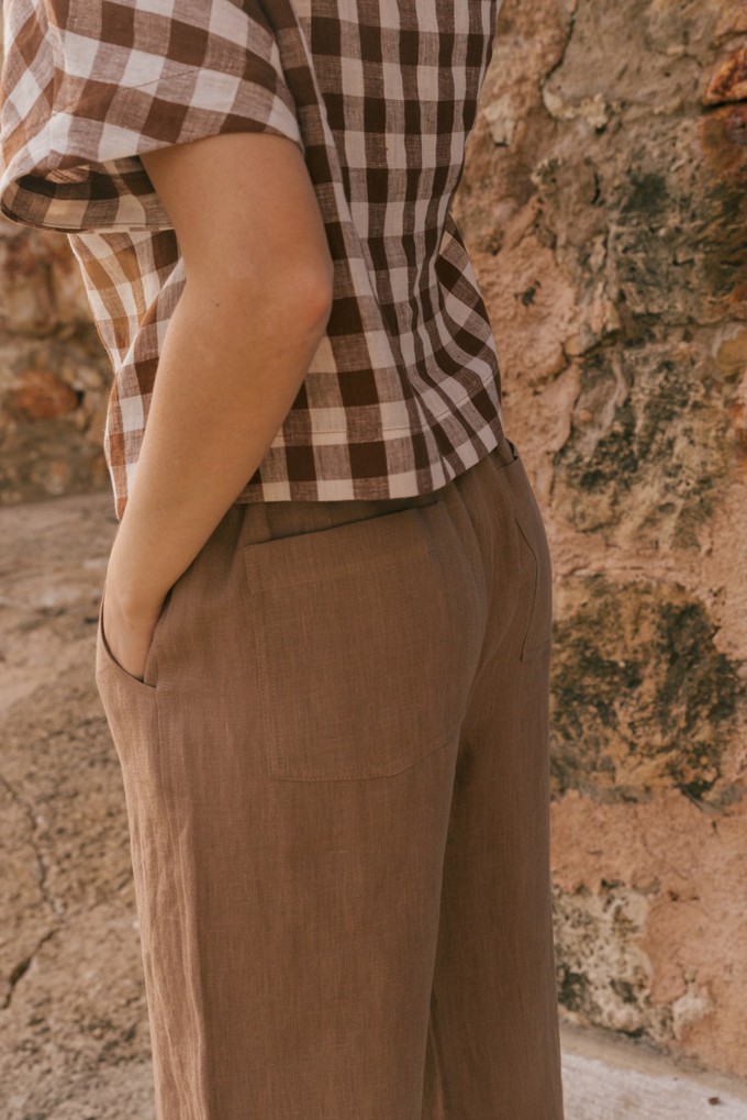 Barbora straight linen pants from AmourLinen