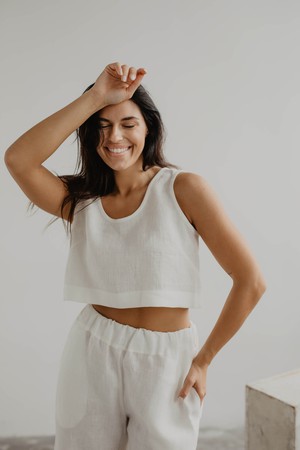 PIPPA crop top in White from AmourLinen