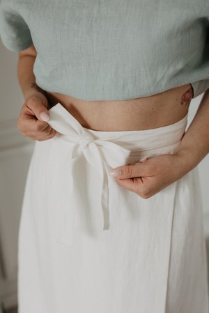 IRIS skirt in White from AmourLinen