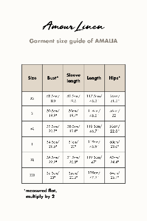 Amalia long-length linen dress in Cream M | sale from AmourLinen