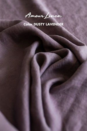 Bergen mid-length linen skirt M Dusty Lavender from AmourLinen