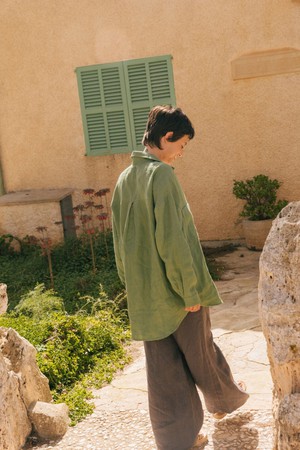 MOLLY shirt in Matcha Green from AmourLinen