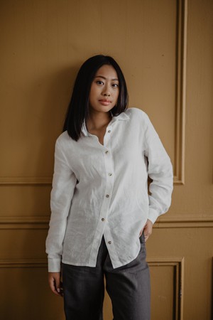 NORDKAPP shirt in White from AmourLinen