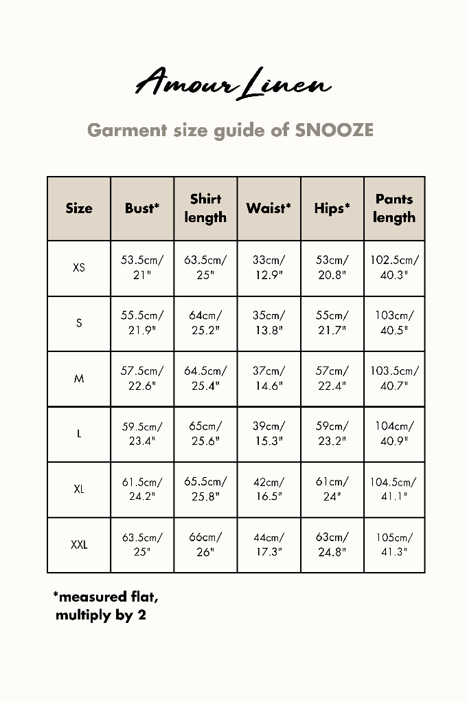 Snooze long sleeve linen pajama set in Cream from AmourLinen