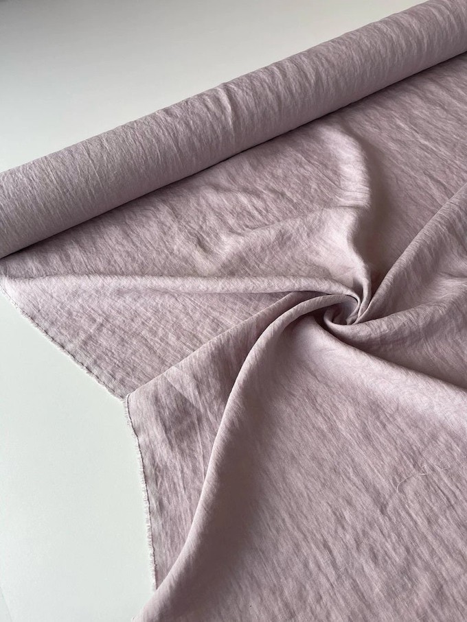 Dusty Rose 95" / 240 cm linen fabric from AmourLinen