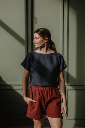 LISA top in Terracotta | sale from AmourLinen