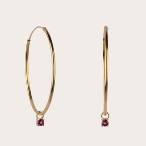 Irem pink topaz hoops from Ana Dyla