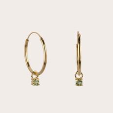 Irem peridot hoops from Ana Dyla