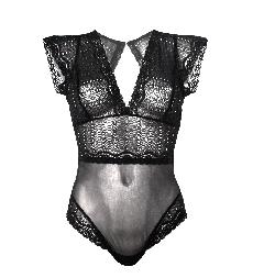 Amara Black Eyelet Bodysuit via Anekdot
