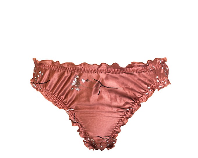 Sakura Pink Silk Panties from Anekdot