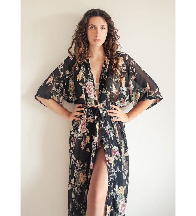 Sheer Floral Robe from Anekdot